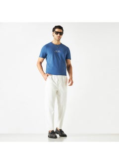 Iconic Iconic Slogan Print Crew Neck T-shirt with Short Sleeves  - Image 2
