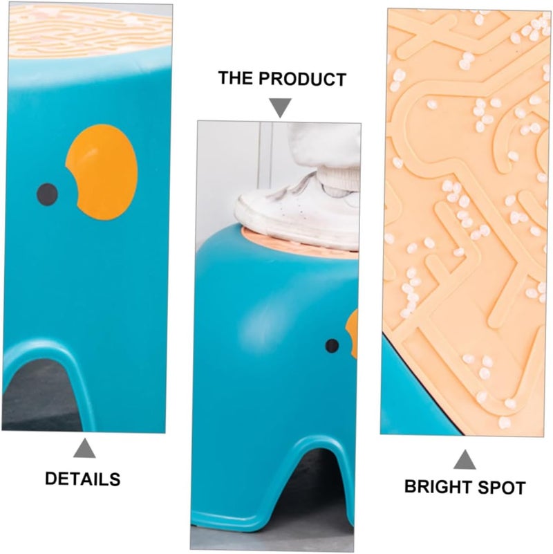 Amosfun 2pcs Boys and Girls Stool for Toddlers Non-Slip Step Stool Bathroom Footstool Safety Feature - Image 3