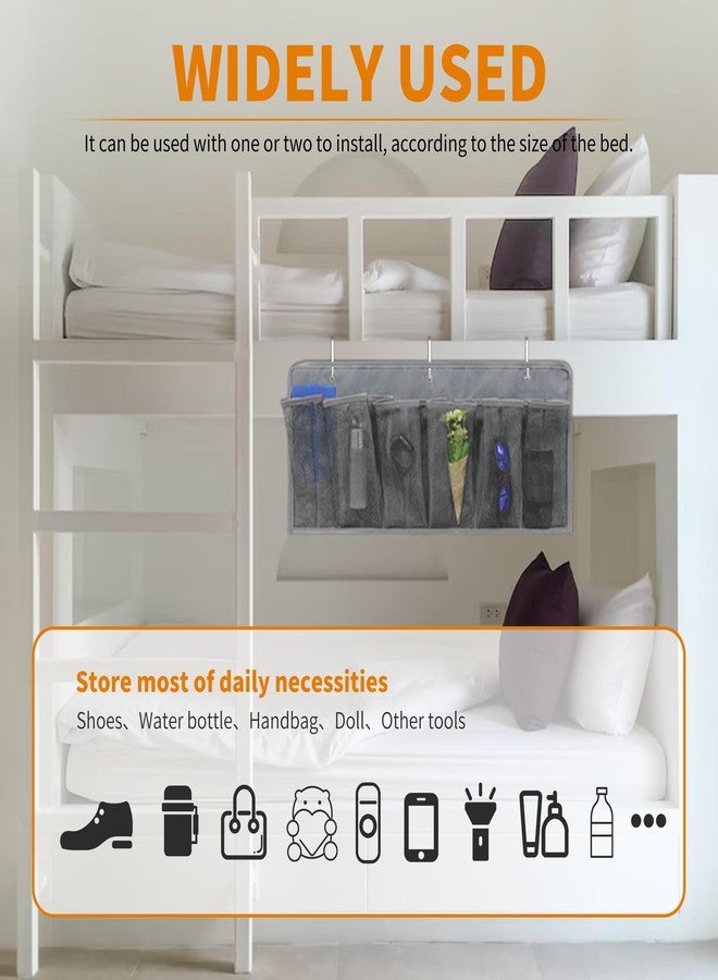 RVZONE RV Shoe Pockets 6 Large Pockets Heavy Hanging Bedside Storage Organizer with Sturdy Hooks Storage Pockets Hangs on bed for Shoes Toys and Tool Accessories - Image 4