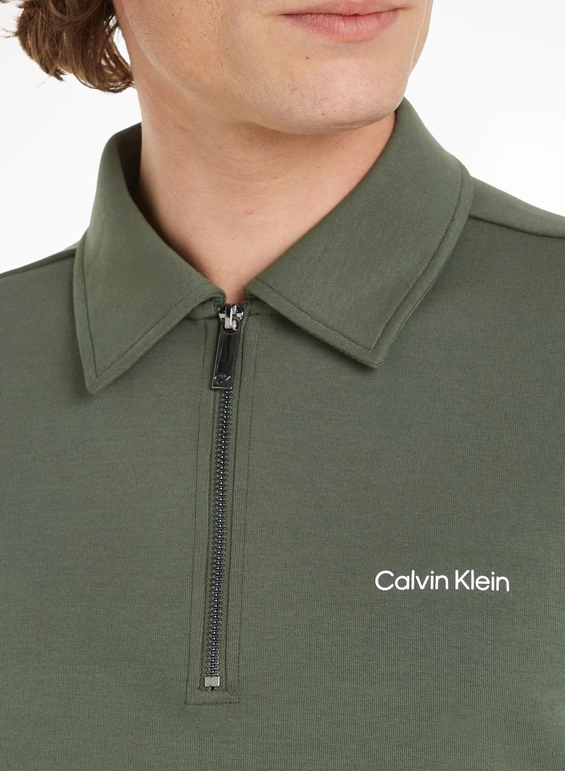 CALVIN KLEIN Logo Half Zip Sweatshirt