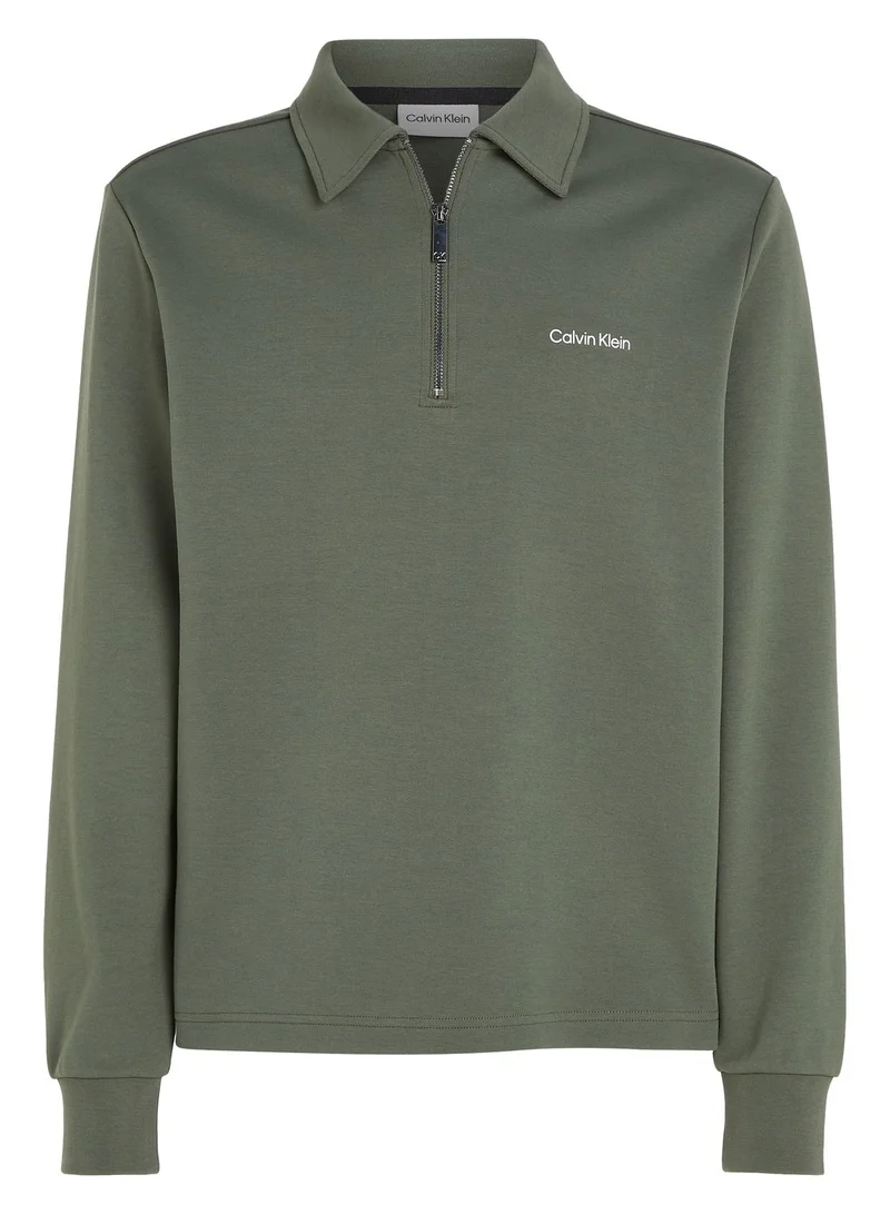 CALVIN KLEIN Logo Half Zip Sweatshirt