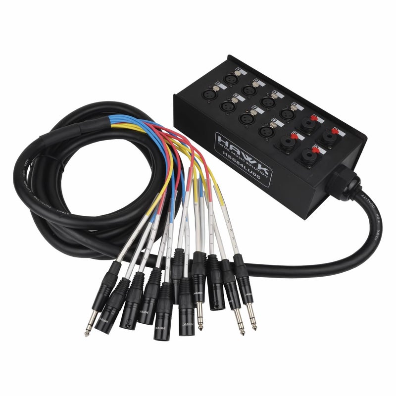 Hawk Total Music Solution Hawk HSS84LU03 12 Channel Snake with 8 XLR and 4 6.35mm TRS Connectors, 3 Meters - Image 5
