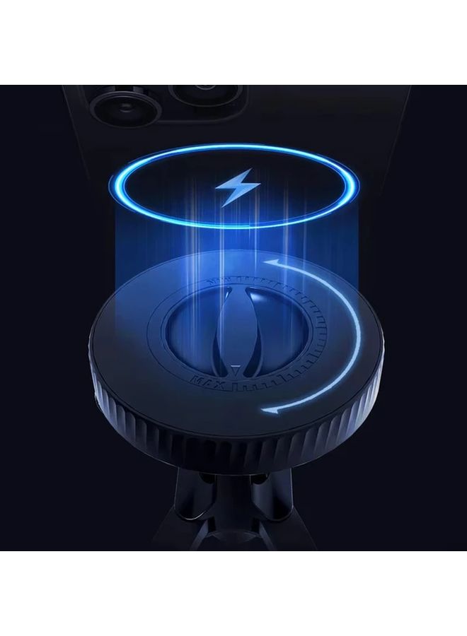 Black Magnetic Car Phone Mount Universal 17mm Ball Head Holder for Mobile Cellphone - Image 4