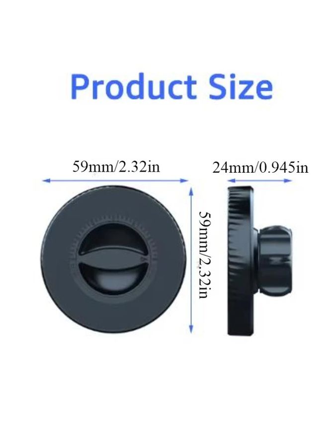 Black Magnetic Car Phone Mount Universal 17mm Ball Head Holder for Mobile Cellphone - Image 2