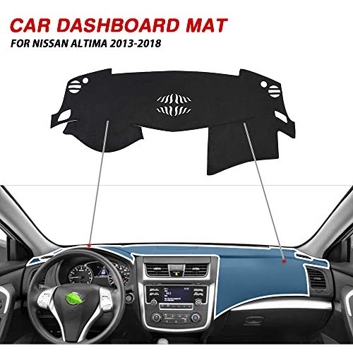 Autorder Dashboard Cover Mat for 2013-2018 Nissan Altima Accessories Dash Cover Flannel Dash Mat Sunshade Glare UV Rays Protector - Image 3