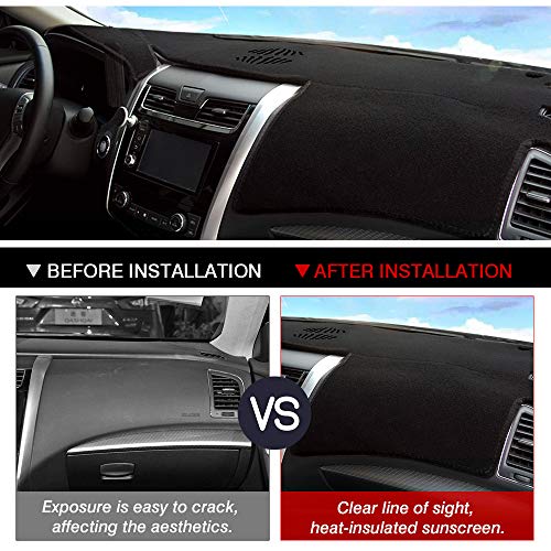 Autorder Dashboard Cover Mat for 2013-2018 Nissan Altima Accessories Dash Cover Flannel Dash Mat Sunshade Glare UV Rays Protector - Image 4