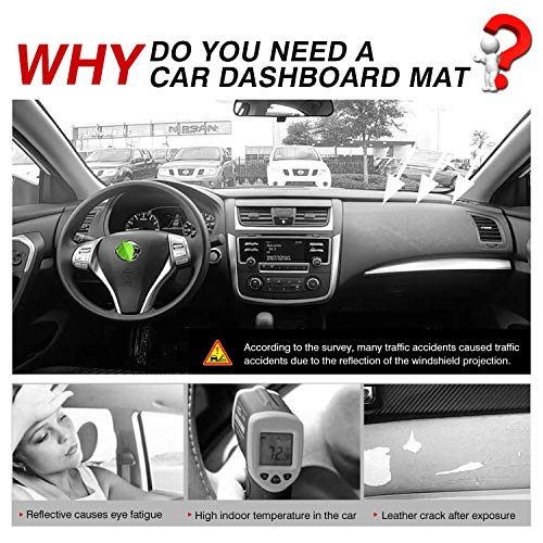 Autorder Dashboard Cover Mat for 2013-2018 Nissan Altima Accessories Dash Cover Flannel Dash Mat Sunshade Glare UV Rays Protector - Image 2