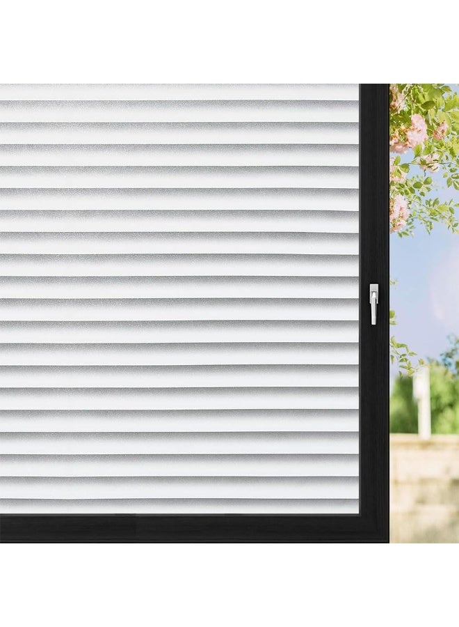 جيه زد اس غشاء الخصوصية من JZS، ملصقات نافذة مزخرفة بألوان قوس قزح، ملصقات ثابتة مانعة لأشعة الشمس لديكور الغرفة والمنزل، غطاء زجاجي غير لاصق، 45 × 200 سم، طراز فينيسي تقليدي - Image 1