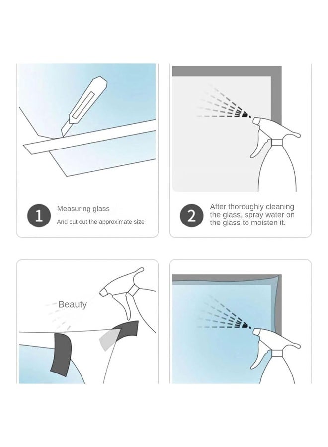 جيه زد اس غشاء الخصوصية من JZS، ملصقات نافذة مزخرفة بألوان قوس قزح، ملصقات ثابتة مانعة لأشعة الشمس لديكور الغرفة والمنزل، غطاء زجاجي غير لاصق، 45 × 200 سم، طراز فينيسي تقليدي - Image 2