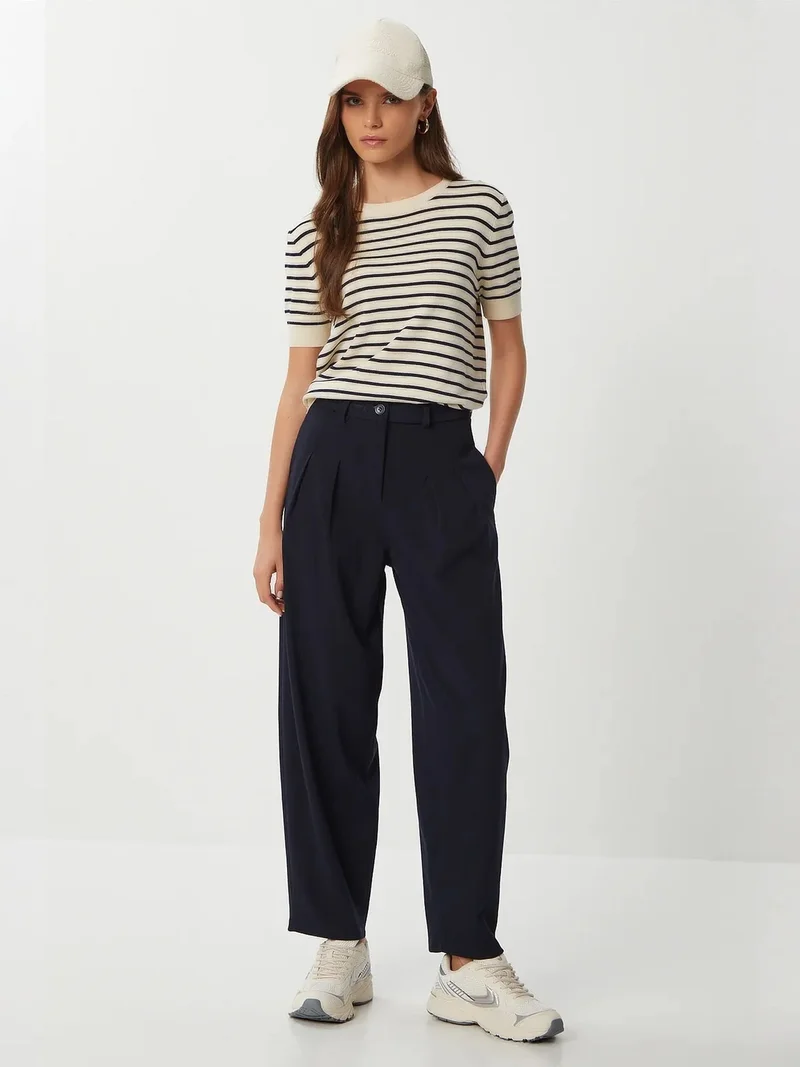 السعادة في إسطنبول ISTANBUL High Waist Pleated Tailored Trousers