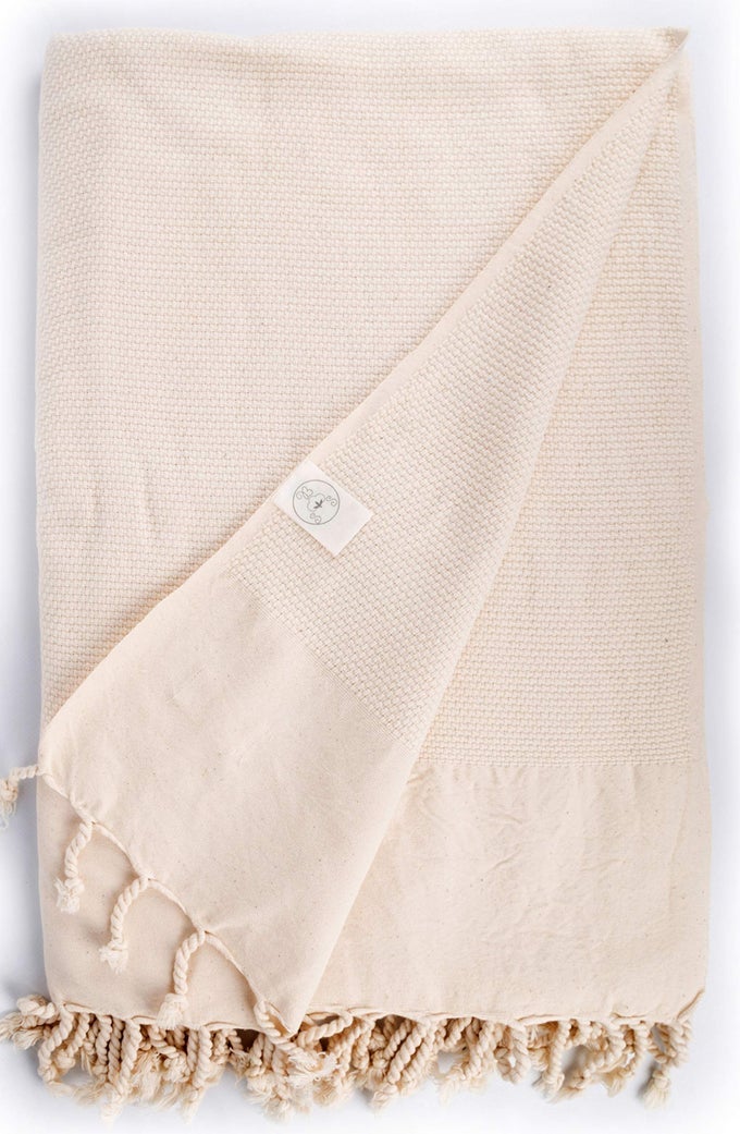 100 COTTON VENTURA XL THROW BLANKET FOR COUCH 100 COTTON 60X90 INCHES IVORY