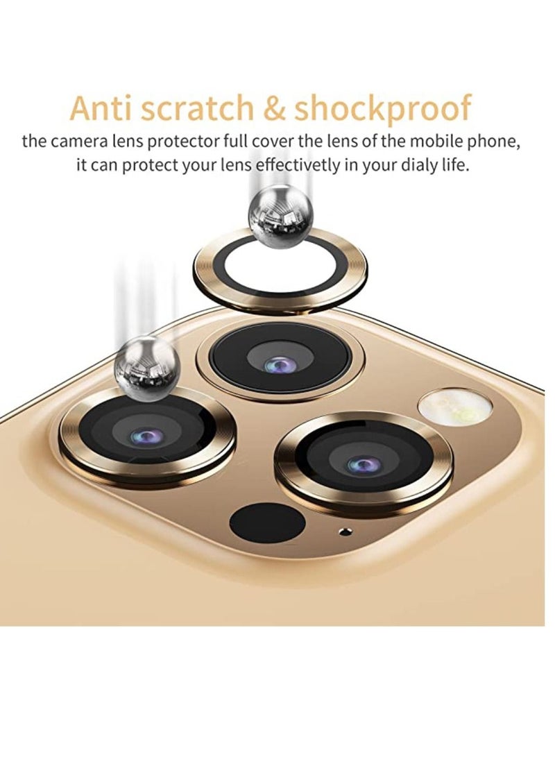 Digi Core واقي عدسة كاميرا iPhone 13 Pro متوافق مع Apple iPhone Keep الأصلي للكاميرا HD Glass iPhone 13 Pro Max واقي عدسة الكاميرا ذهبي - Image 3