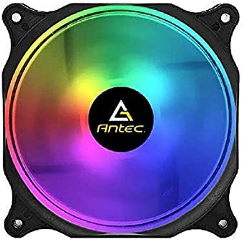 Antec 120mm Case Fan, RGB Case Fans, Single RGB Fans, PC Fan, 4-PIN RGB, F12 Series with Advanced Lighting Effects and PWM Control - Image 1