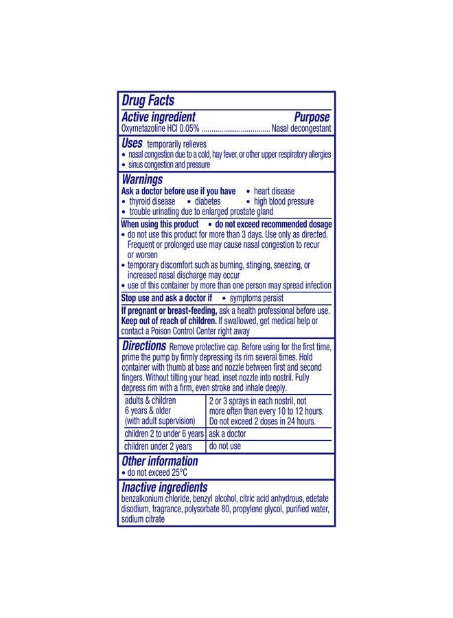 Vicks Sinex SEVERE Nasal Spray with VapoCOOL, Soothing Vicks Vapors, Decongestant Medicine, Relief from Stuffy Nose due to Cold or Allergy, & Nasal Congestion, Sinus Pressure Relief, 265 Sprays  - Image 2