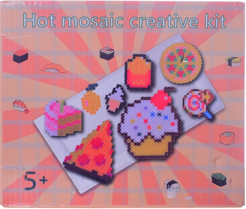 Hape Hot Mosaic Beads Kit For 5 Years And Above - Multicolor