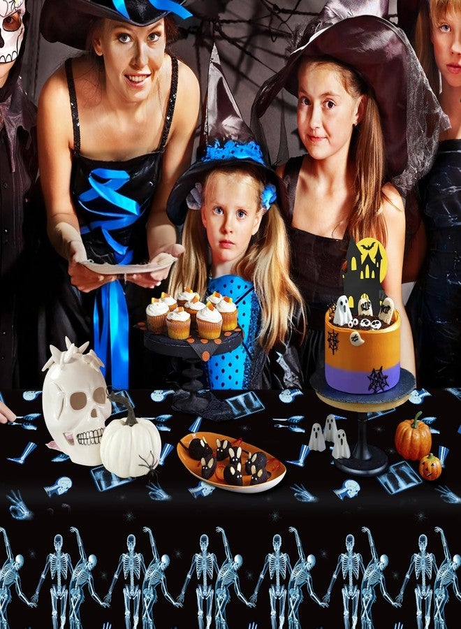 Teeloray 3 Pack Radiology X Ray Theme Disposable Tablecloths Halloween Funny Dancing Skeleton Table Cover Plastic Waterproof Table Cloth for Medical Party Radiology Doctor Birthday Graduation, 54 x 108 Inch - Image 5