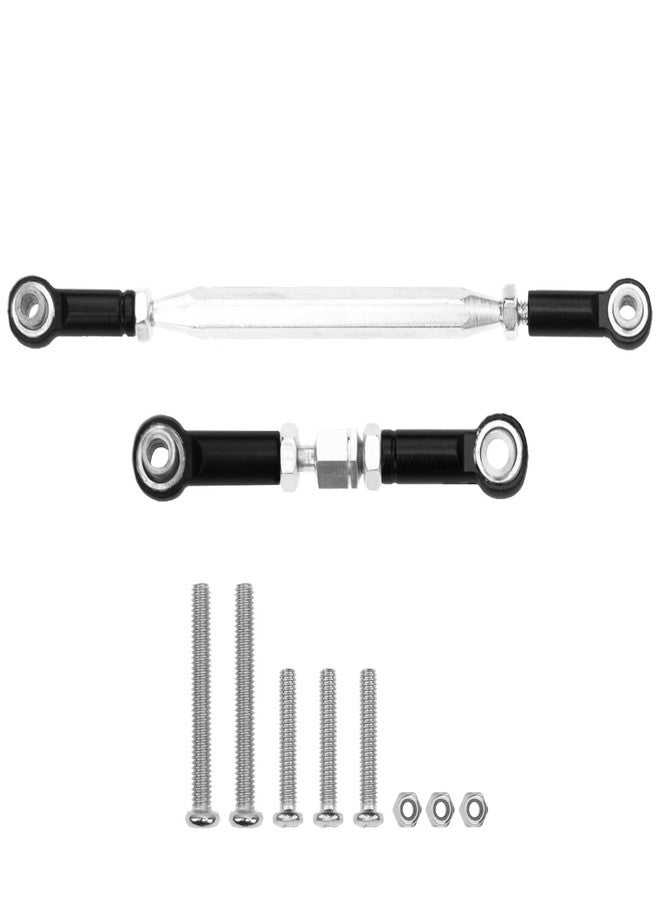 Vgoohobby Metal Adjustable Turnbuckles Camber Links Pull Rod Steering Servo Linkages Tie Rod Compatible with MN Model D90 99S MN90 1/12 RC Crawler Car (Black) - Image 4