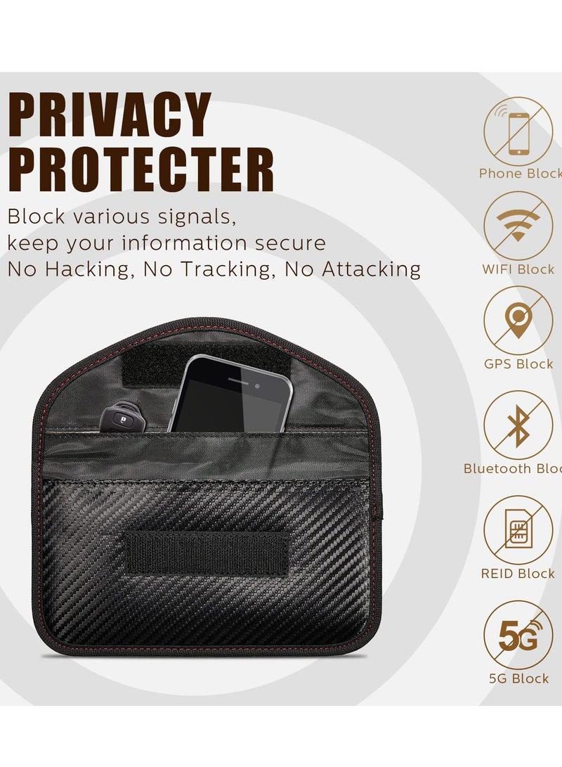 SOLARAE 4 Pcs Faraday Bags Signal Blocking Key Pouch Wallet Anti-Tracking Anti Theft Car Protection RFID Signal Blocking for Phones Key Fobs - Image 3