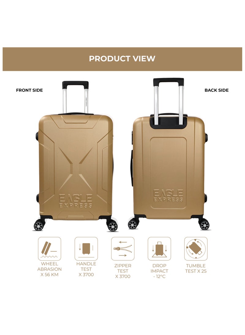 Eagle Express Expedition ABS Hard Trolley Luggage - 28 inch - Gold - Free Protective Cover - 1-Year Warranty - Image 2