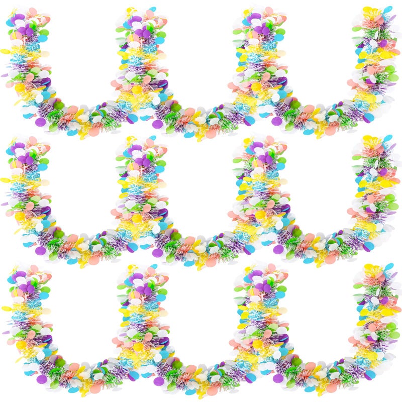MARFOREVER 3 Pcs 19.7 Feet Easter Garland Decorations Easter Metallic Tinsel Twist Garland Spring Hanging Garland Supplies for Easter Spring Holiday Party Indoor Outdoor Home Door Mantel Window Decor - Image 1