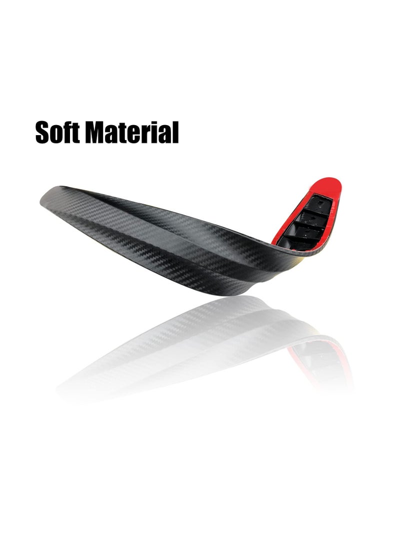 8Pcs Car Front Rear Bumper Protector Strip, Universal Carbon Fiber Textured Rubber Bumper Protector Strip, Suitable for Cars, SUVs, Trucks Bumper Protection Trim (Black) - Image 2