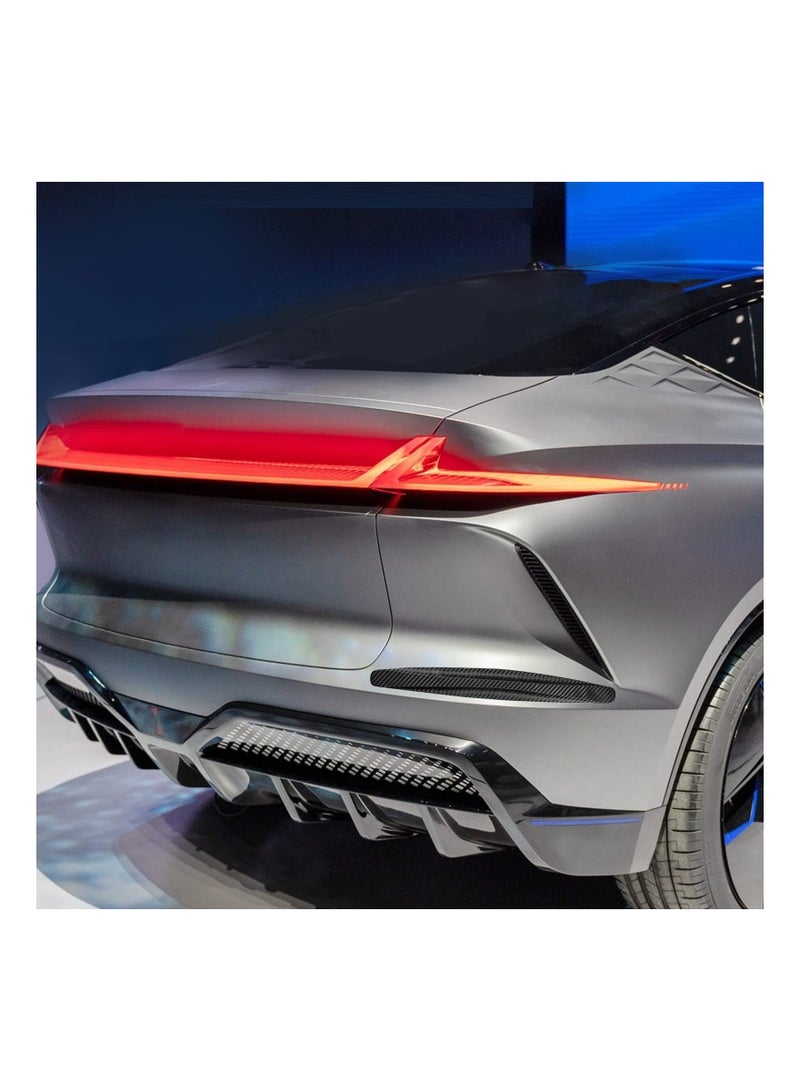 8Pcs Car Front Rear Bumper Protector Strip, Universal Carbon Fiber Textured Rubber Bumper Protector Strip, Suitable for Cars, SUVs, Trucks Bumper Protection Trim (Black) - Image 5