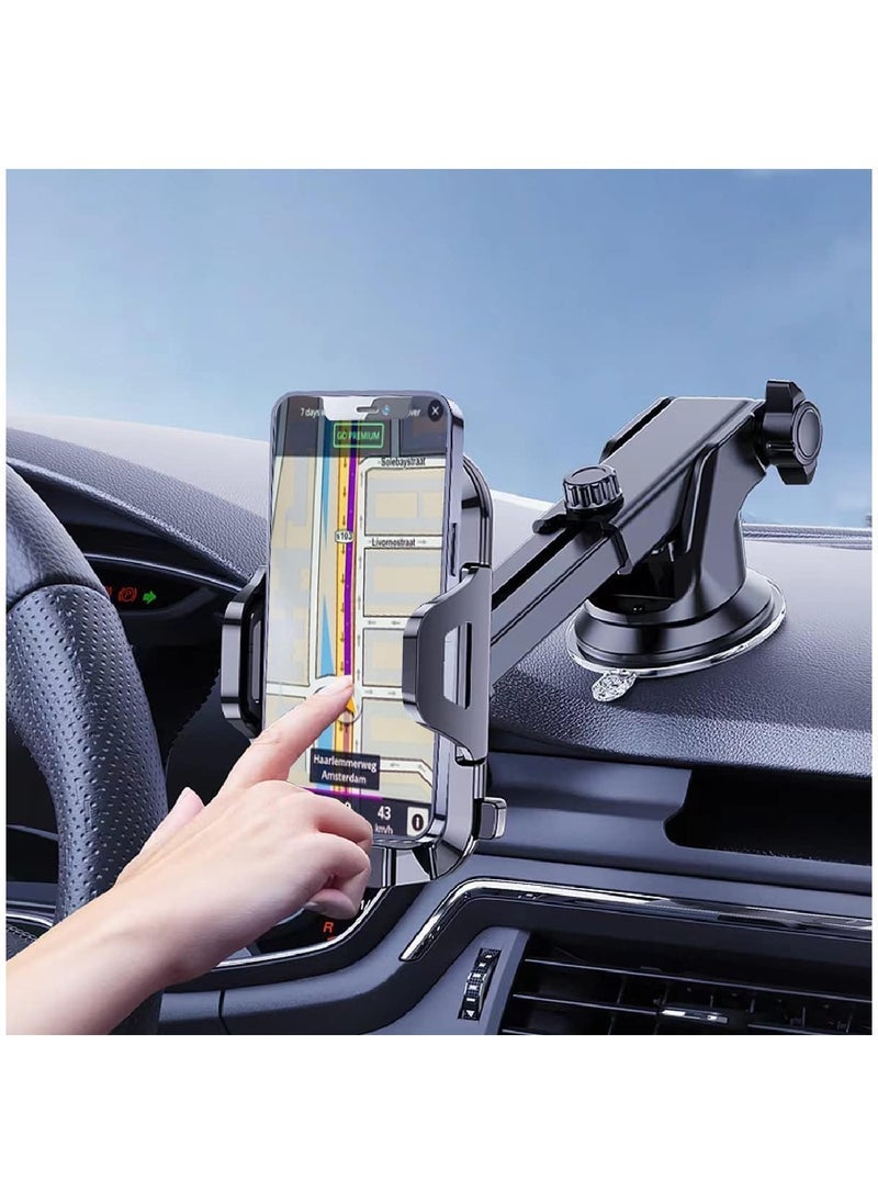 ELTRAZONE Suction Cup 360° Rotating Universal Car Holder Mount for Smartphone – Adjustable Windshield & Dashboard Mount, Secure Grip, Easy Access for GPS and Calls, ET-EH59  - Image 4