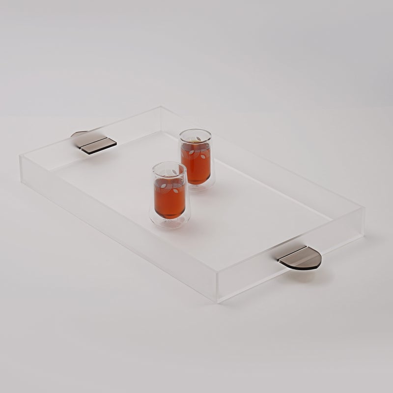 Dallaty Qurtuba Collection Dallaty Acrylic Tray Brown Handle, 59.5*30*5 cm - Image 4