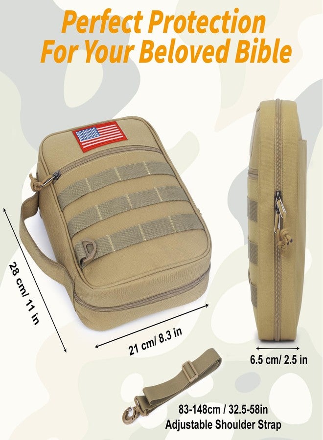 ATRIPACK Tactical Bible Cover For Men,Large Bible Case With Shoulder Strap,Water-Resistant Book cover With Handle,Multi-Functional Carrying Bible Holder Bag For Church,Study,Spiritual - Image 5