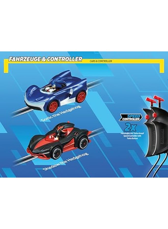 Carrera GO!!! Sonic the Hedgehog Slot Car Race Track Set – Model 20062566 | 1:43 Scale Electric Racing Game with 4.9m Track, Loop, Bottleneck & Turbo Control | Sonic vs Shadow 2 Player Race Set for Kids & Adults - Image 5