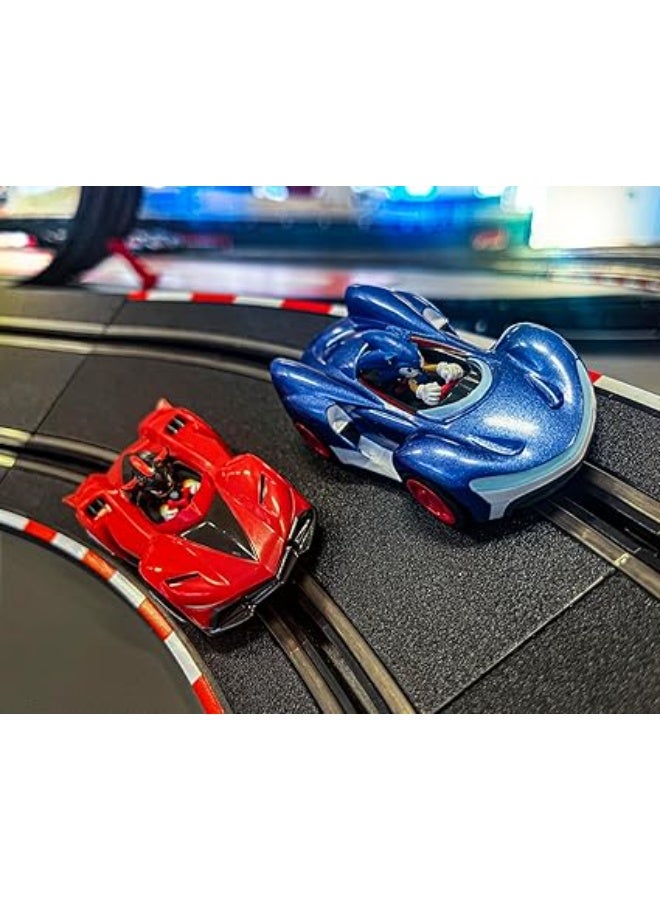 Carrera GO!!! Sonic the Hedgehog Slot Car Race Track Set – Model 20062566 | 1:43 Scale Electric Racing Game with 4.9m Track, Loop, Bottleneck & Turbo Control | Sonic vs Shadow 2 Player Race Set for Kids & Adults - Image 2