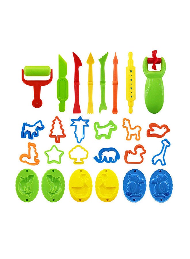 Generic 26 Pieces Play Dough Tools Playdough Accessories Set Various Plastic Molds Rollers Cutters Educational Gift for Children, Random Color  - Image 1