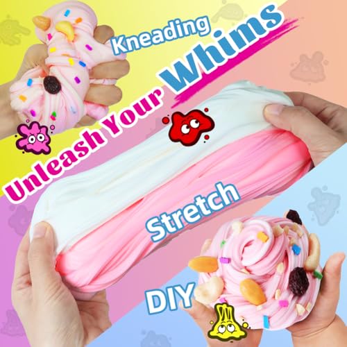 WATERELF Butter Scented Slime for Girls 1012 Big Slime for Kids Boys Party Favor Stress Relief Special Toys for Birthday Present 529 Oz BS002Yogurt Bowl - Image 5