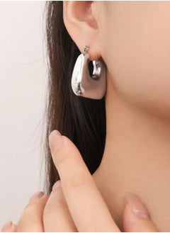 Elegant Stainless Steel Hoop Earrings For Women