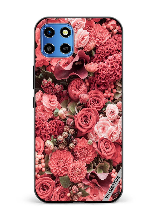 VR CREATIVE Protective Case Cover For Infinix Smart 6 HD Rose Design Multicolour - Image 1