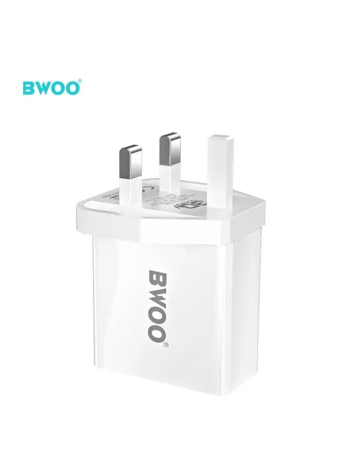 BWOO BWOO 30W PD USB Type-C Charger for iPad with PC+ABS Material, UK Plug – Portable Cell Phone Wall Charger  - Image 2