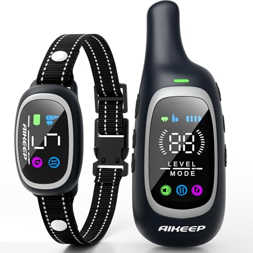 Aikeep 2-in-1 Dog Shock Collar and Bark Collar for Dogs – 3300FT Dog Training Collar with Remote, IP67 Waterproof e Collar with Anti-Bark/Beep/Vibration/Shock Modes for Small Medium Large Dog(8-120Lbs) - Image 1