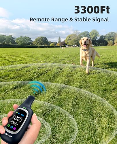 Aikeep 2-in-1 Dog Shock Collar and Bark Collar for Dogs – 3300FT Dog Training Collar with Remote, IP67 Waterproof e Collar with Anti-Bark/Beep/Vibration/Shock Modes for Small Medium Large Dog(8-120Lbs) - Image 4