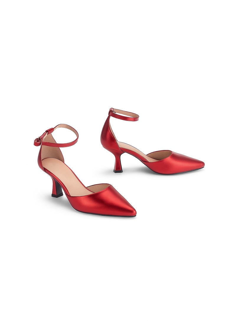 فيبراندا صندل بكعب أنيق مع رباط للكاحل C-59 - Image 2