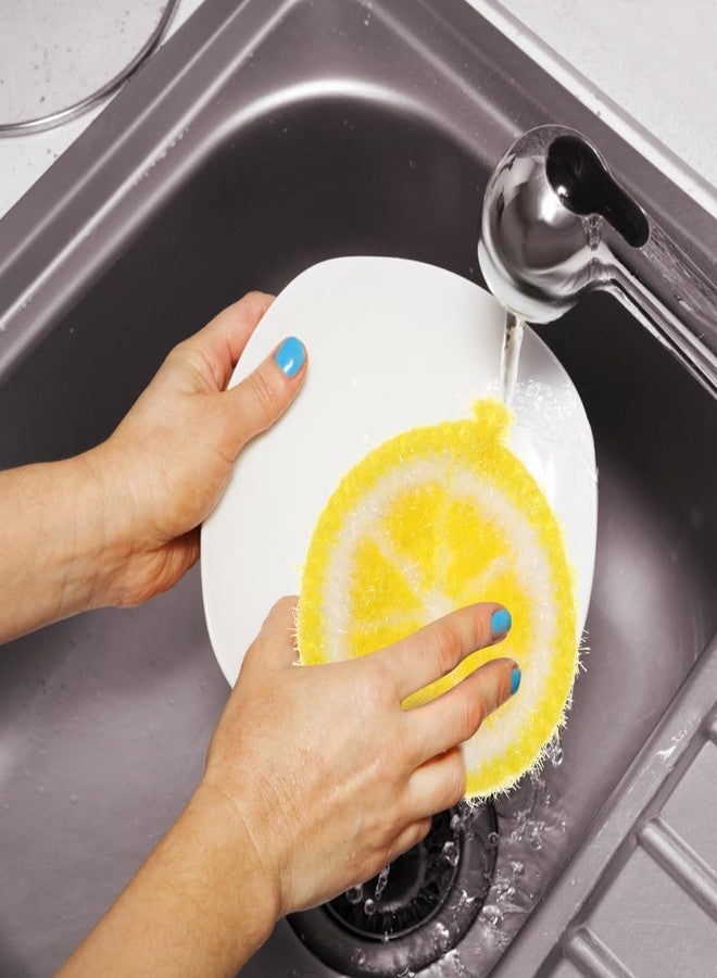 minkissy 4Pcs Lemon Kitchen Dish Cloths, Super Absorbent Washing Cloths for Dishes, Hanging Microfiber Rags for Kitchen Cleaning & Decor - Image 2