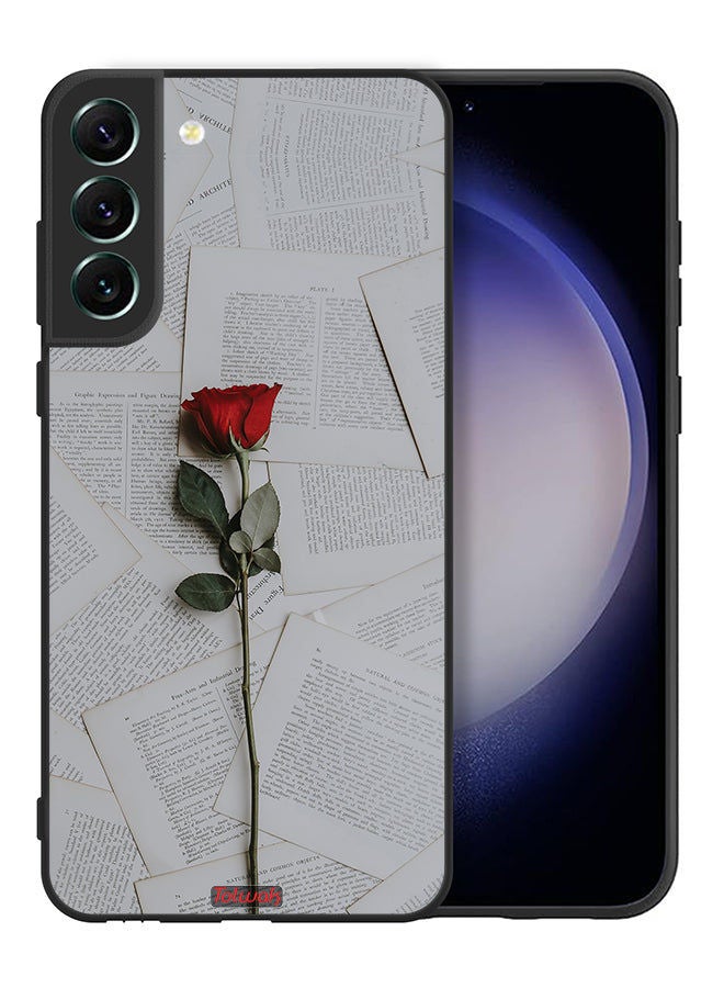 Tolwak Samsung Galaxy S21 FE 5G Protective Case Cover Rose On Papers - Image 2