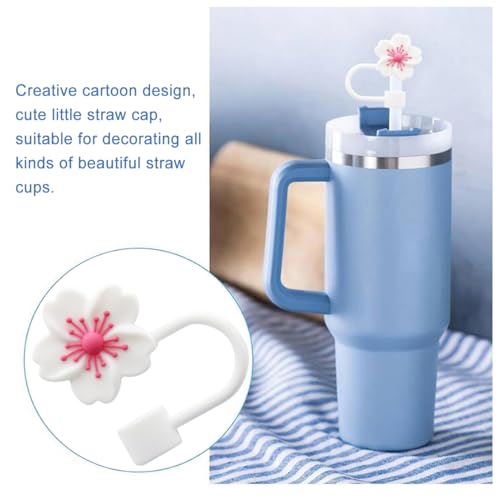 Meitesti Straw Cover Cap for Stanley Cup,Silicone Straw Topper 10 mm 0.4 in Reusable Straw Tips Lids,Straw Tip Covers for Stanley Cups Accessories - Image 5