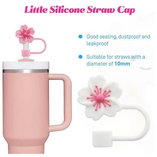 Meitesti Straw Cover Cap for Stanley Cup,Silicone Straw Topper 10 mm 0.4 in Reusable Straw Tips Lids,Straw Tip Covers for Stanley Cups Accessories - Image 4
