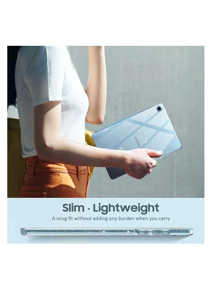 جراب شفاف لهاتف Samsung Galaxy Tab S6 Lite 2024/2022/2020، غطاء خلفي شفاف نحيف وخفيف الوزن من مادة TPU لجهاز Galaxy Tab S6 Lite اللوحي الجديد كليًا مقاس 10.4 بوصة، شفاف لامع  - Image 5
