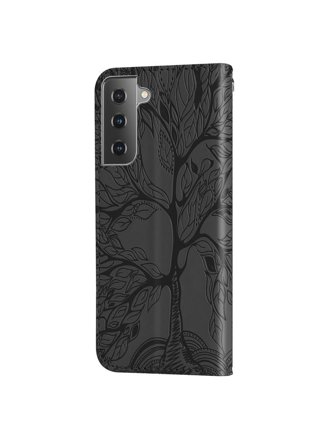 S-TOP Case For Samsung Galaxy S21+ 5G Life of Tree Embossing Pattern Horizontal Flip Leather Case with Holder & Card Slot & Wallet & Photo Frame & Lanyard - Image 3