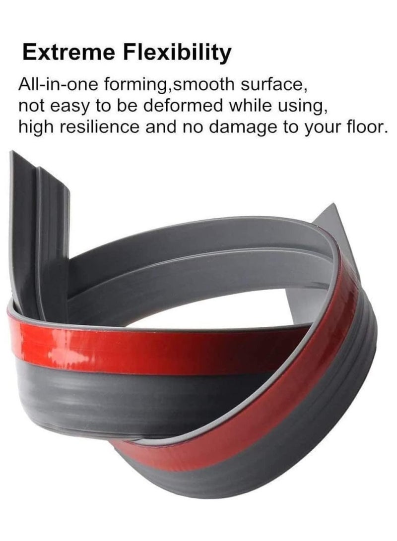 مزاجك مسودة الباب سدادة الباب السفلية للأبواب الخارجية والداخلية مانع للحشرات والغبار والضوضاء وتجريد الطقس 2 عرض × 39 لتر رمادي - Image 2