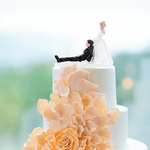Anself Synthetic Resin Bride & Groom Wedding Cake Topper Romantic Wedding Party Decoration Adorable Figurine Craft Gift - Image 3