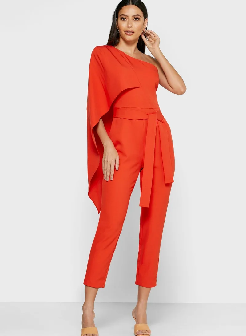 lavish alice One Shoulder Jumpsuit