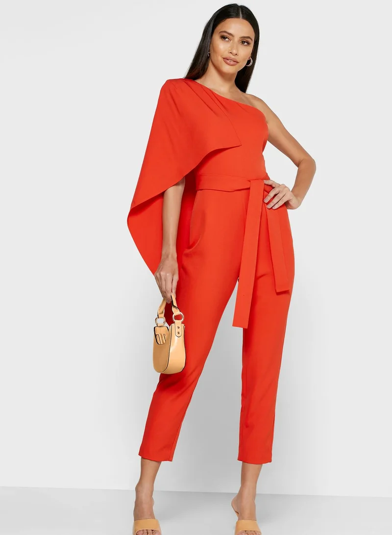 lavish alice One Shoulder Jumpsuit