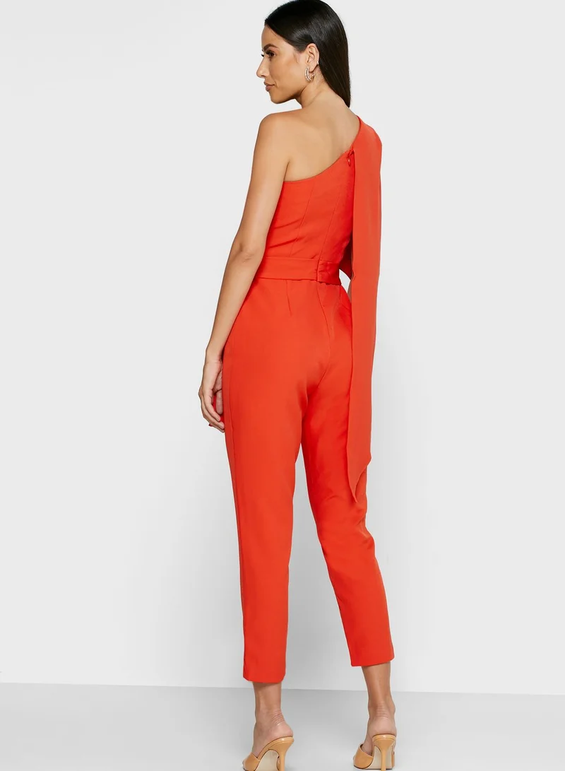 lavish alice One Shoulder Jumpsuit
